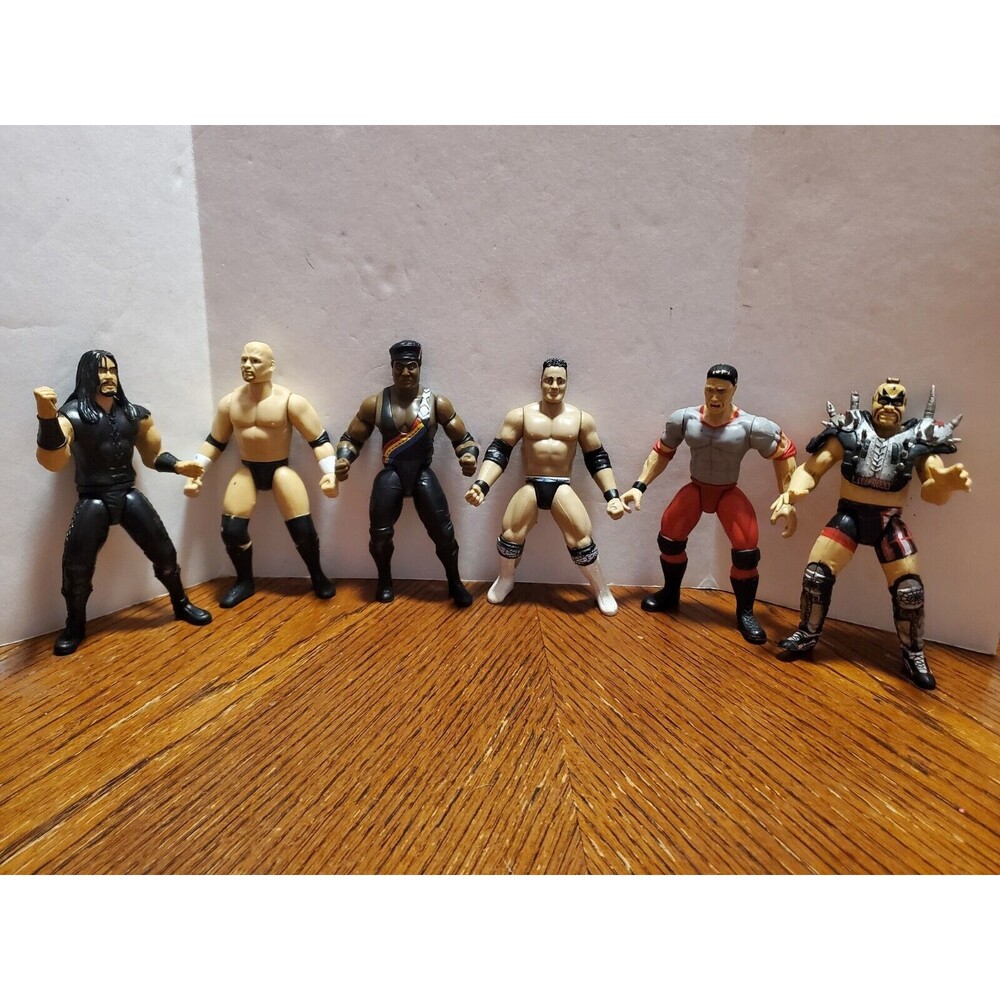 Rare WWF Jakks Pacific Loose Figure Lot Bundle (6 Figures From 1997 ) See Photos